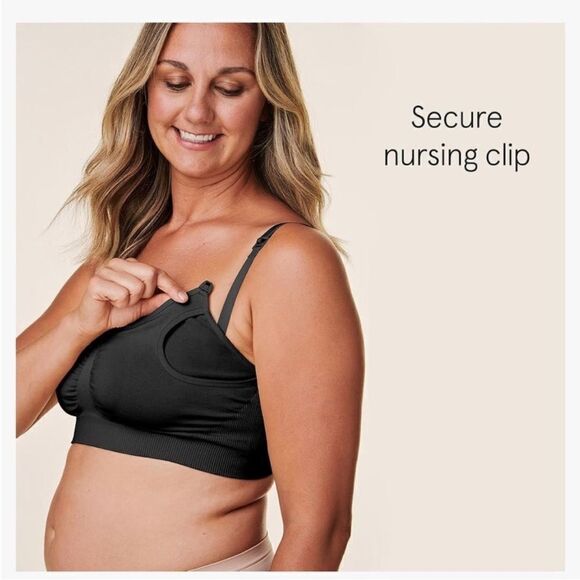 Bravado NWT Designs Hands Free Pumping Bra & Nursing Bra 2 in 1 Black Size M - Picture 4 of 5